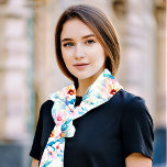 Pink and blue watercolor floral<br><div class="desc">This beautiful pink and blue watercolor floral pattern chiffon scarf is the perfect accessory for any occasion. The soft, lightweight fabric is perfect for layering on a cool day or for keeping you cool on a hot day. The delicate watercolor floral pattern adds a touch of elegance and sophistication to...</div>