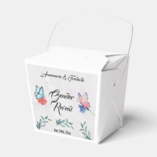 Pink and Blue Watercolour Paper Napkin Favor Box
