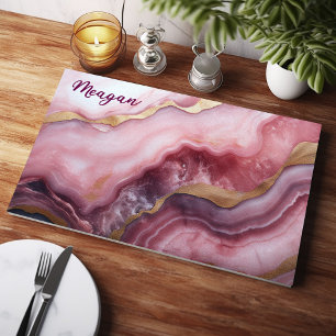 Pink And Blush Marble Texture Cutting Board
