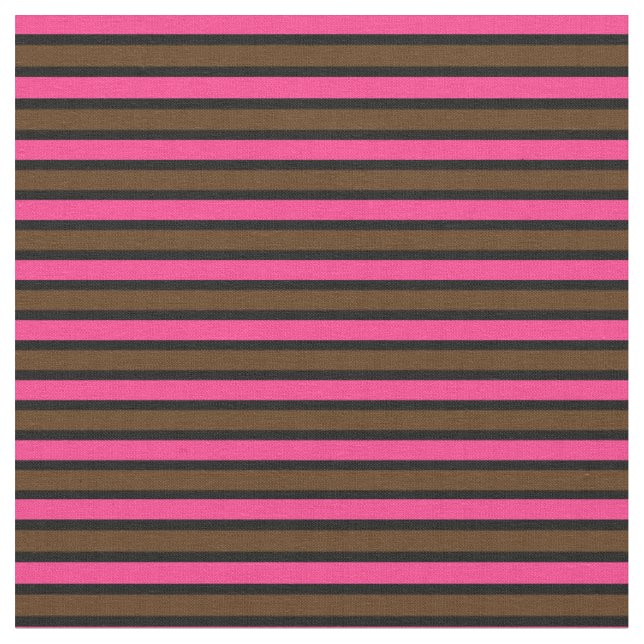 Pink and Brown 12-Striped Fabric (Close Up)