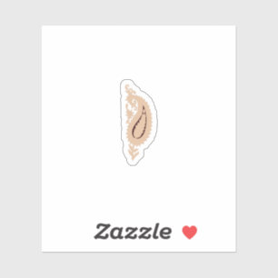 pink and brown Custom-Cut Vinyl Sticker