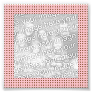 Pink and Brown Dots Frame Photo Print
