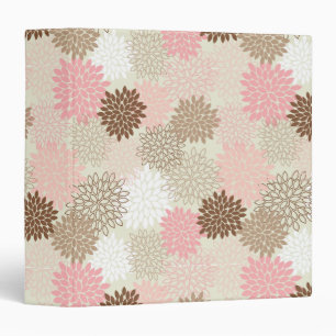 Pink And Brown Mum Pattern Binder