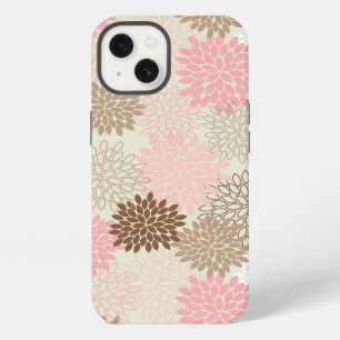 Pink And Brown Mum Pattern iPhone 13 Case