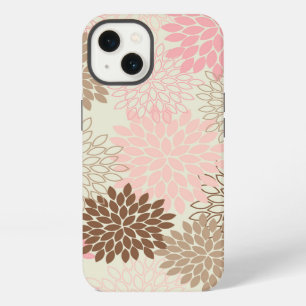 Pink And Brown Mum Pattern iPhone 13 Case
