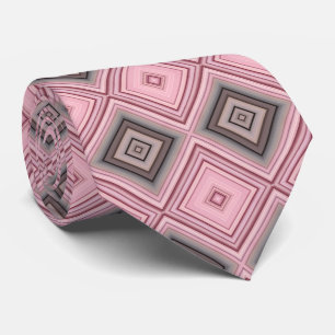Pink and Brown Pattern Tie
