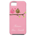 Pink and Brown Polka Dot Love Birds Future Mrs.