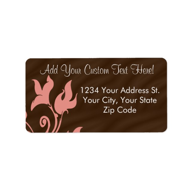 Pink and Brown Swirl Label (Front)