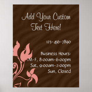 Pink and Brown Swirl Poster