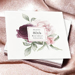 Pink and Burgundy Floral 80th Birthday Napkin<br><div class="desc">Beautiful watercolor roses botanical paper napkins for celebrating an 80th birthday. This design features a floral bouquet in the centre of the design that you can personalize with the guest of honour's name and age (use any age!) or other desired text. Colours include pale blush pink, deep burgundy red and...</div>