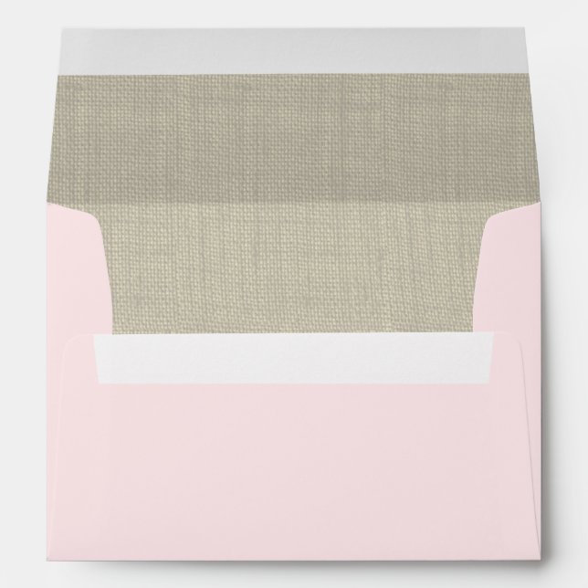 Pink and Burlap Envelope (Back (Bottom))