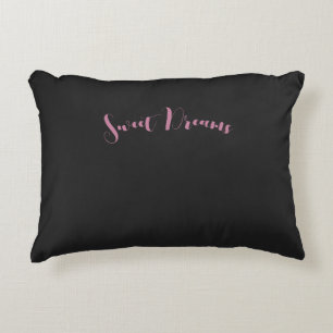 Pink and Charcoal Sweet Dreams Accent Pillow