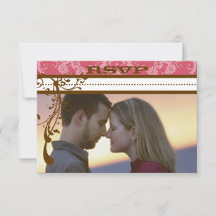 Pink and Chocolate Brown Chandelier RSVP