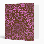 Pink and Chocolate Brown Flowers Pattern Binder (Front/Inside)
