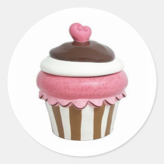 Pink and chocolate cupcake sticker sheet