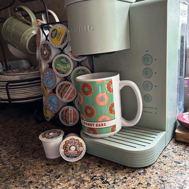 Pink and Chocolate Sprinkle Doughnut Care Mint Gre Coffee Mug (Creator Uploaded)