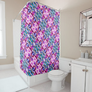 Pink and colourful rapport with rough glass style
