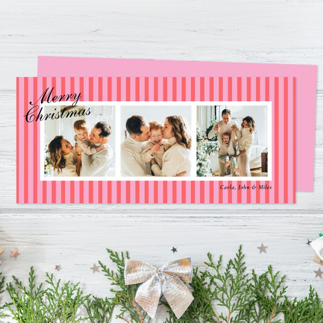 Pink and Coral Chic Vertical Stripes 3 Photo (Creator Uploaded)