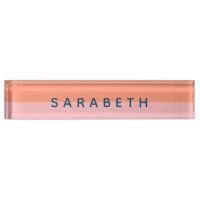 Pink and Coral Colour Block Personalized