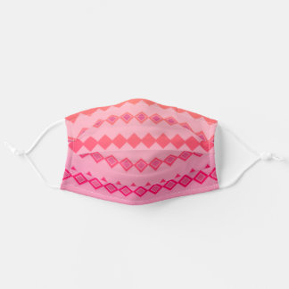 Pink and Coral Diamond Design Cloth Face Mask