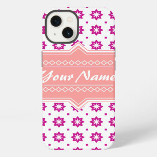 Pink and Coral Floral Personalized iPhone 13 Case