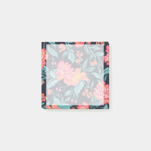 Pink and Coral Flowers Post-it Notes