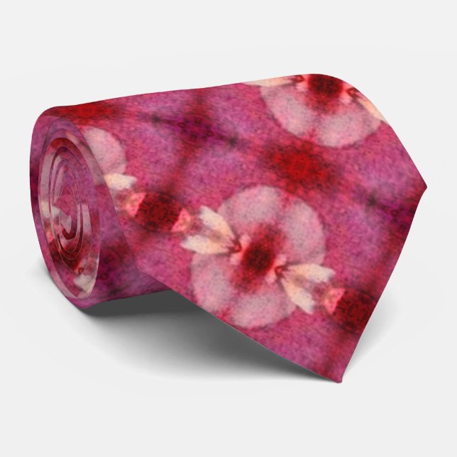Pink and coral tie (Rolled)