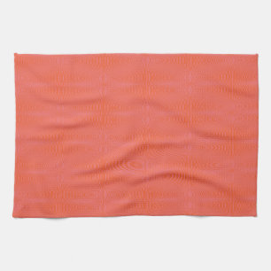 Pink and Coral Wavy Stripe Pattern   Modern Abstra Kitchen Towel