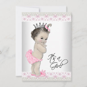 Pink and Cream Baby Shower Invitation