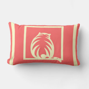 pink and cream CATS modern pillow