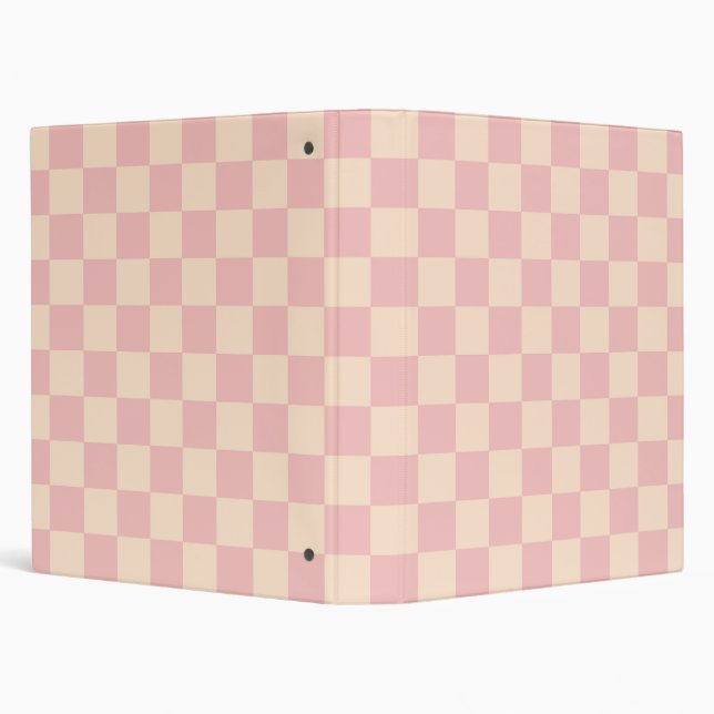 Pink and Cream Chequerboard Binder (Background)