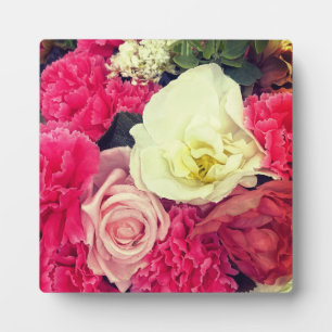 Pink and cream flowers - UM Plaque