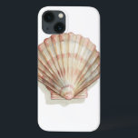 Pink and Cream Seashell iPhone 13 Case<br><div class="desc">Megan Meagher loves to paint pictures of the beautiful ocean collections. She captures the most natural yet beautiful offers of nature in sea life. In this classic and simple painting, it captures the simplicity of a beautiful cream and pink seashell. Get this piece of fine art print today to add...</div>