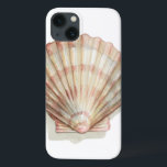 Pink and Cream Seashell iPhone 13 Case<br><div class="desc">Megan Meagher loves to paint pictures of the beautiful ocean collections. She captures the most natural yet beautiful offers of nature in sea life. In this classic and simple painting, it captures the simplicity of a beautiful cream and pink seashell. Get this piece of fine art print today to add...</div>