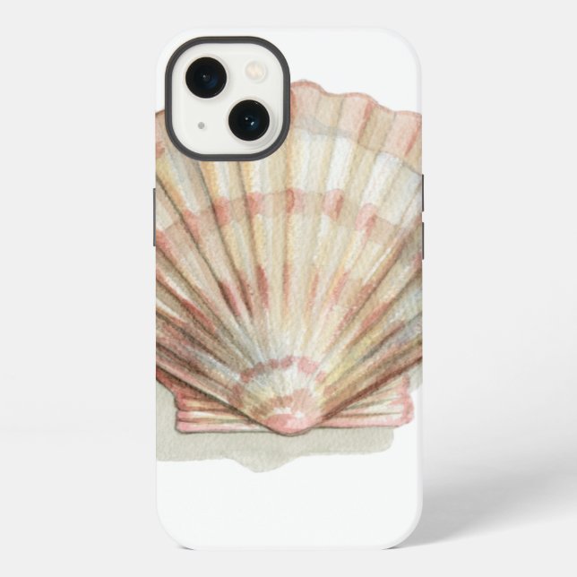 Pink and Cream Seashell iPhone Case (Back)