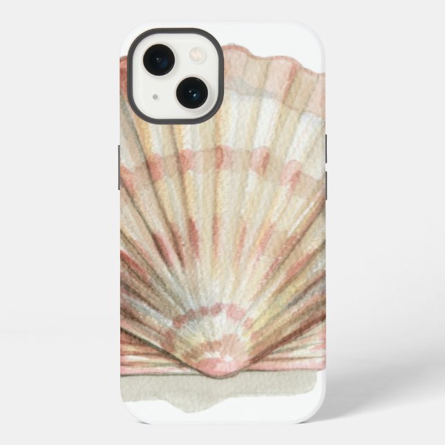 Pink and Cream Seashell iPhone Case (Back)
