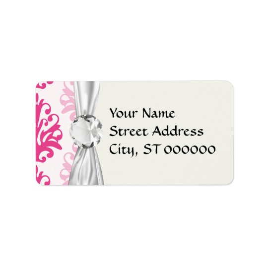 Pink and dark pink boho chic damask