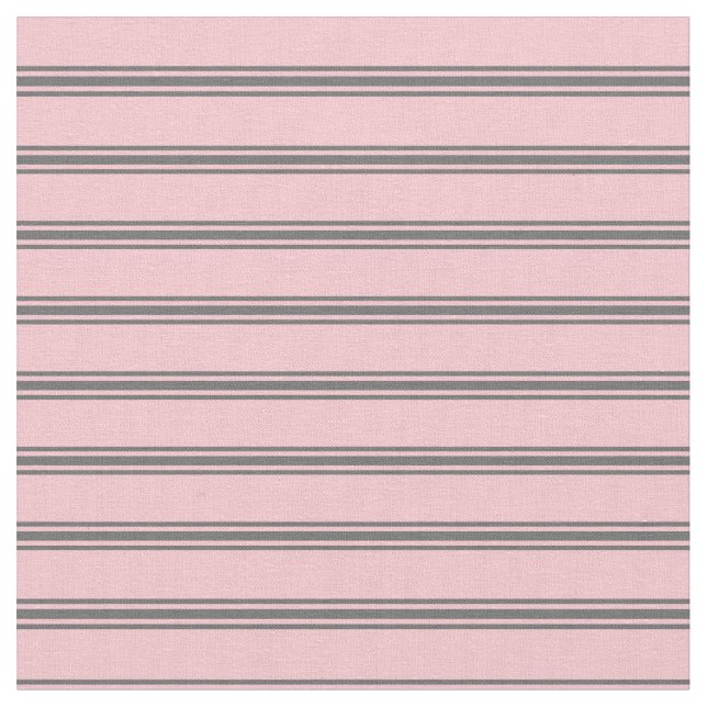 Pink and Dim Grey Lines Pattern Fabric (Close Up)