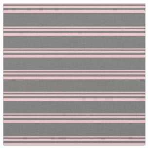 Pink and Dim Grey Stripes Fabric