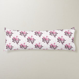 Pink and dusty purple roses. body pillow