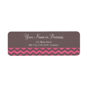Pink and espresso chevron zigzag design custom