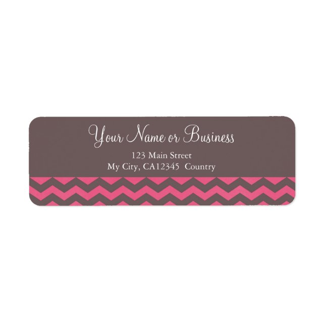 Pink and espresso chevron zigzag design custom (Front)