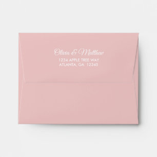 Pink and Faux Gold Striped Envelope