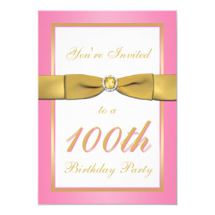 100th birthday invitations announcements zazzle ca
