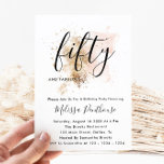 Pink And Gold 50th Birthday Invitations<br><div class="desc">This 50th Birthday Invitation features a pink and gold watercolor splash and a modern chic font combination. With its girly vibes, it is perfect for a modern chic woman. Do you need it for a different age? No problem, it can be personalized by clicking the "PERSONALIZE" button and you can...</div>