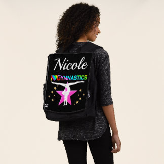 PINK AND GOLD CUSTOM GYMNASTICS DESIGN BACKPACK