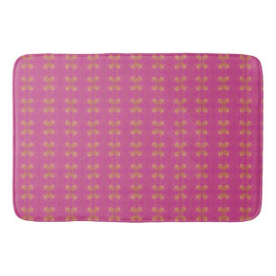 Pink and Gold Design Bath Mat