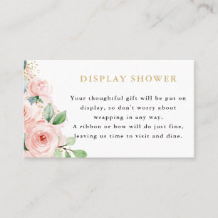 Pink and Gold Floral Display Shower Enclosure Card