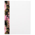 Pink and Gold Foil Floral Butterfly Pattern