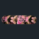 Pink and Gold Foil Floral Butterfly Pattern Skateboard<br><div class="desc">Rose Gold and Gold Foil Girly Floral Butterfly Pattern. This Cute Blush Pink Butterflies and Flowers Pattern is perfect for a girl's birthday gift.</div>